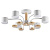 8231/6C COMFI LN25 262 белый, металл/дерево/пластик Светильник потолочный LED GX53 6*9W 220V RONDO