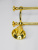 98813-500G Держатель полотенца 50см двойной золото ELVAN от интернет магазина Elvan.ru