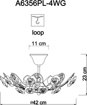 Потолочная люстра Arte Lamp ROSITA