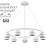 8254/9 COMFI LN25 204 белый металл Светильник подвесной LED GX53 8*7W 220V LUAZANA