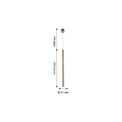 2236-1P, подвес, D25xH650/1650, LEDx5W, 400LM, 4000K, included