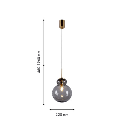 4269-1P, подвес, D220xH460/1960, 1xE14x40W, excluded