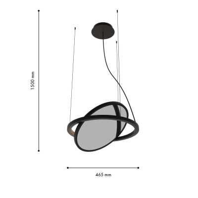 4636-1P, подвес, D460xH500/1500, LEDx30W, 2625LM, 4000K, IP20, included