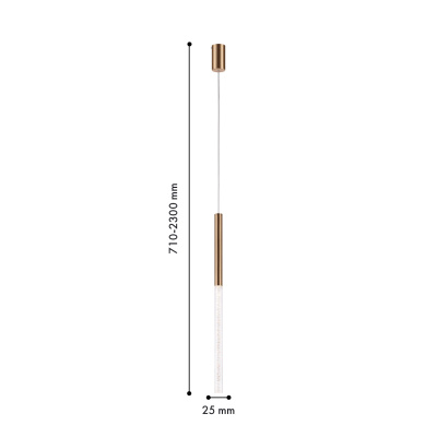 4311-1P, подвес, D25xH710/2300, LEDx7W, 320LM, 4000K, CRI>90, included