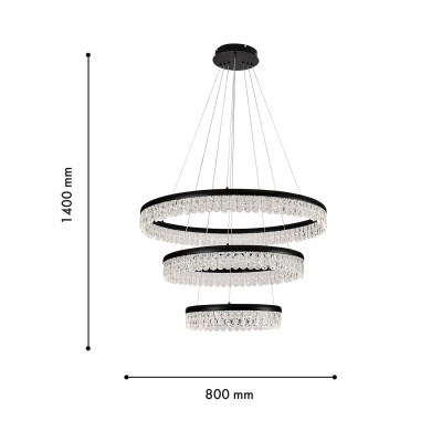 4187-3P, подвесная люстра, D800xH130/1400, LEDx45W + LEDx67W + LEDx91W, 9135LM, 3000-6000K, included, remote control