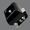 8048-G-9-Ch+Bk Светильник точечный хром-черный от интернет магазина Elvan.ru