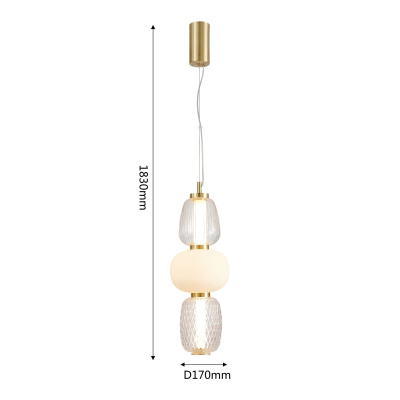 4057-1P, подвес, D170xH630/1830, LEDx29W, 2609LM, 3000K, included