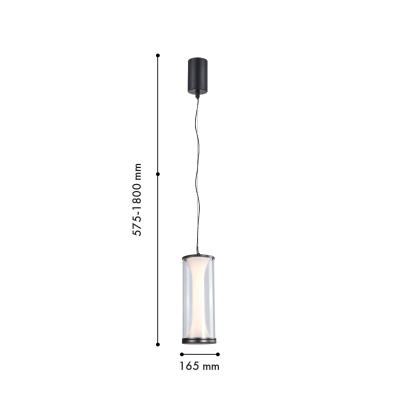 4245-1P, подвес, D165xH575/1800, LEDx12W, 294LM, 4000K, included