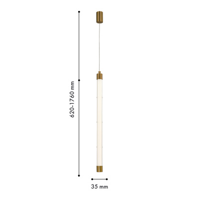 4558-2P, подвес, D35xH760/1760, LEDx7W, 860LM, 4000K, included