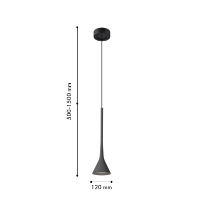 4406-1P, подвес, D120xH500/1500, LEDx6W, 525LM, 4000K, IP20, included
