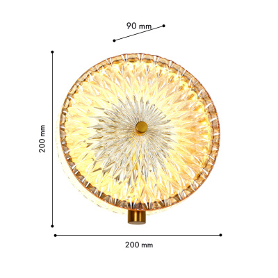 4488-2W, настенный светильник, D90xW200xH200, LEDx8W, 550LM, 4000K, included