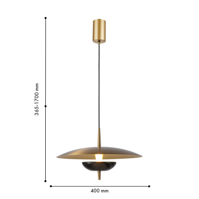 4246-1P, подвес, D400xH365/1700, LEDx17W, 2740LM, 4000K, included
