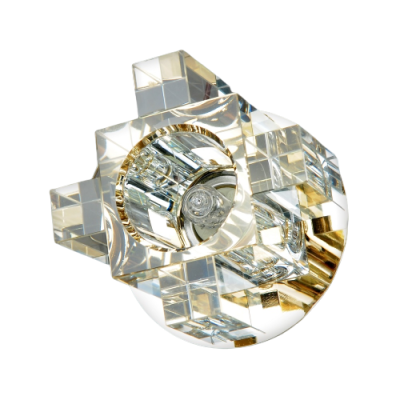 1037-G9-Cl-Gl Светильник точечный прозрачный-золото от интернет магазина Elvan.ru