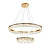 4207-12P, подвесная люстра, D400xD800xH100/1500, LEDx20W + LEDx43W, 6300LM, 3000K, included