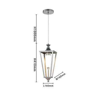 4002-1P, подвес, L160xW160xH445/1445, 1xGU10LEDx5W, excluded