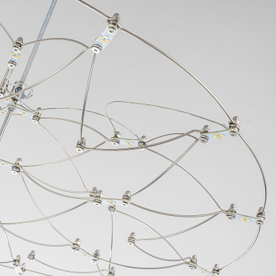 4305-6P, подвесная люстра, D585xH190/2190, LEDx23W, 5300LM, 3000K/4500K/6000K, included, remote control
