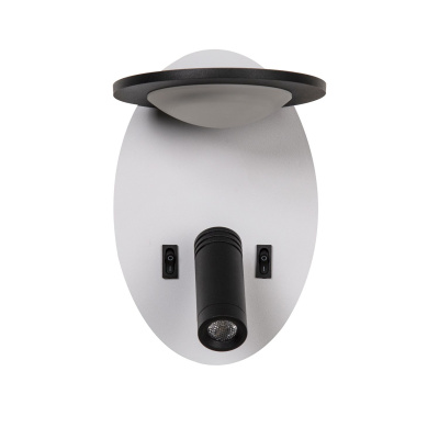 4065-2W, настенный светильник, D150xW130xH200, 1xLEDx3W + 1xLEDx5W, 640LM, 4000K, included, switch, USB