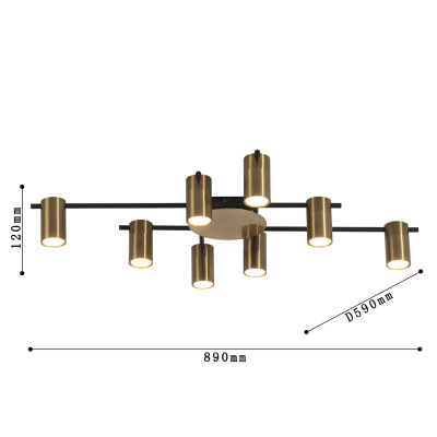2827-8P, потолочная люстра, L890xW590xH120, 8xGU10x35W, included