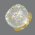 675-GY-5.3-Cl-Gl Светильник точечный прозрачный-золотой от интернет магазина Elvan.ru