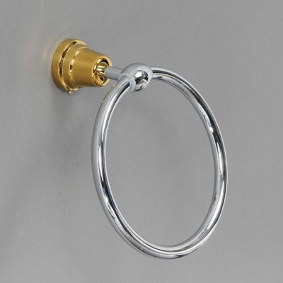 С7507G Держатель полотенца кольцо хром/золото от интернет магазина Elvan.ru