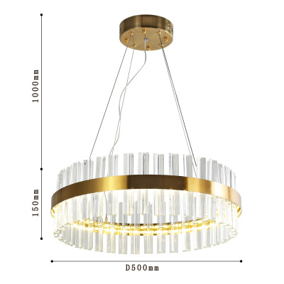 4012-5P, подвесная люстра, D500xH150/1150, LEDx31W, 2480LM, 4000K, included