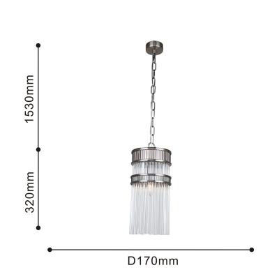 4201-1P, подвес, D170xH490/1850, 1xE14x40W, excluded