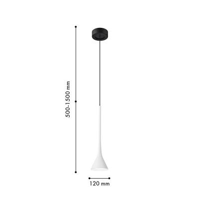 4407-1P, подвес, D120xH500/1500, LEDx6W, 525LM, 4000K, IP20, included