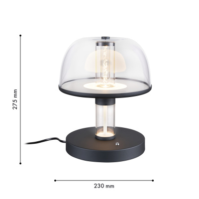 4312-1T, настольный светильник, D230xH275, LEDx12W, 600LM, 4000K, CRI>90, included, switch, dimmer