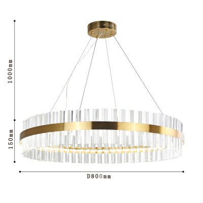 4012-8P, подвесная люстра, D800xH150/1150, LEDx50W, 4000LM, 4000K, included