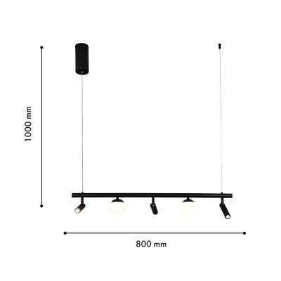 4179-5P, подвесная люстра, L800xW100xH240/1000, 3xLEDx3W + 2xLEDx5W, 855LM, 4000K, included
