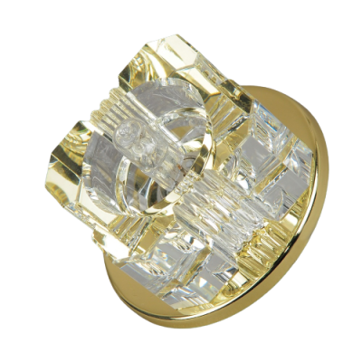 656-GY-5.3-Cl-Gl Светильник точечный прозрачный-золотой от интернет магазина Elvan.ru