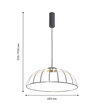 4285-6P, подвесная люстра, D600xH500/1900, LEDx60W, 5700LM, 4000K, included
