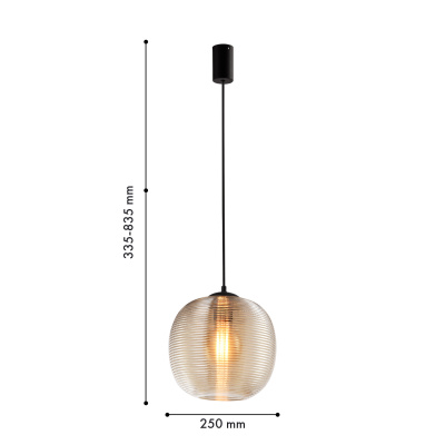 4260-1P, подвес, D250xH335/1835, 1xE27x40W, excluded