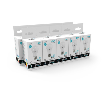 Светодиодная лампа Gauss A60 20W 1600Lm 4100K E27 23229