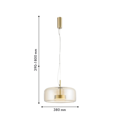 4235-2P, подвес, D380xH390/1800, LEDx12W, 1300LM, 4000K, included