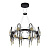 5407/92L MODERN ODL_EX25 135 черный/золото/металл/стекло Люстра LED 92W 3000K 8990Лм MAGNET