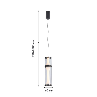 4245-2P, подвес, D165xH790/1800, LEDx20W, 435LM, 4000K, included