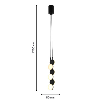 4601-1P, подвес, D70xH500/1200, 6xLEDx2W, 1080LM, 3000K, included