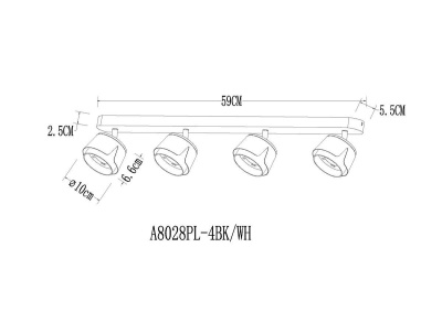 Спот Arte Lamp Amaks A8028PL-4WH