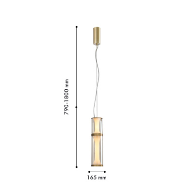 4244-2P, подвес, D165xH790/1800, LEDx20W, 435LM, 4000K, included