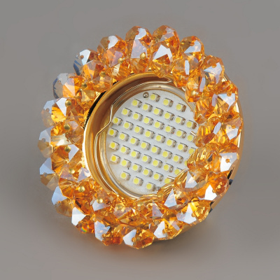 8003-MR16-5.3-Gl-Amb Светильник точечный янтарный-золото от интернет магазина Elvan.ru